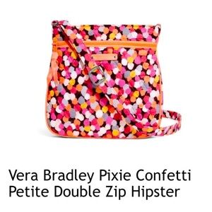 Vera Bradley Double zip hipster crossbody